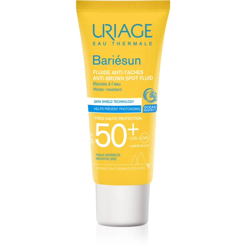 Uriage Bariésun Anti-Brown Spot Fluid SPF 50+ защитен флуид с висока UV защита - Грижа за тяло - Сравни цени от 1 магазин с безплатна доставка