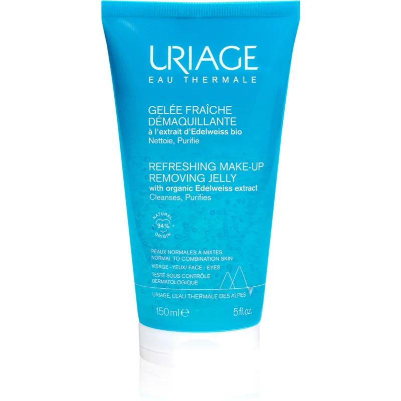 Uriage Eau Thermale Make-Up Removing Jelly освежаващ почистващ гел за смесена и мазна кожа