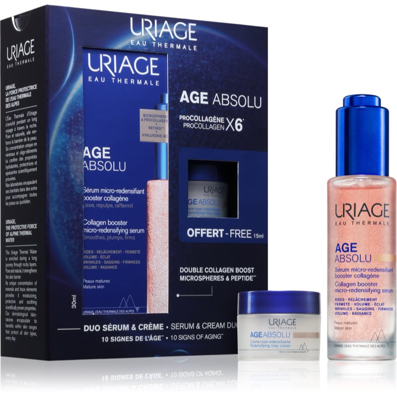 Uriage Age Absolu Serum & Cream Duo комплект за грижа за лицето - Комплект - Сравни цени от 1 магазин с безплатна доставка