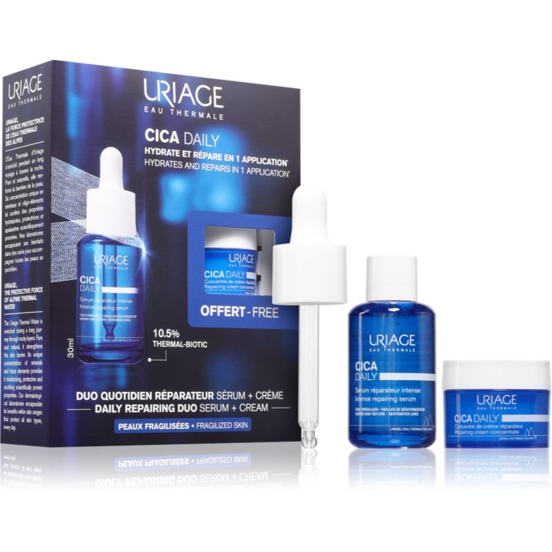Uriage Cica Daily Daily Repairing Duo комплект за интензивна хидратация за отслабена кожа - Комплект - Сравни цени от 1 магазин с безплатна доставка