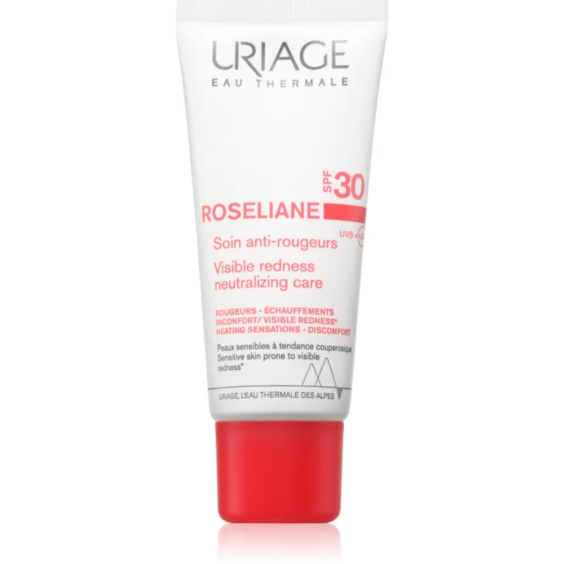 Uriage Roseliane Visible Redness-Neutralizing Care SPF30 лек успокояващ крем против зачервяване на кожата SPF 30 - Грижа за лице - Сравни цени от 1 магазин с безплатна доставка