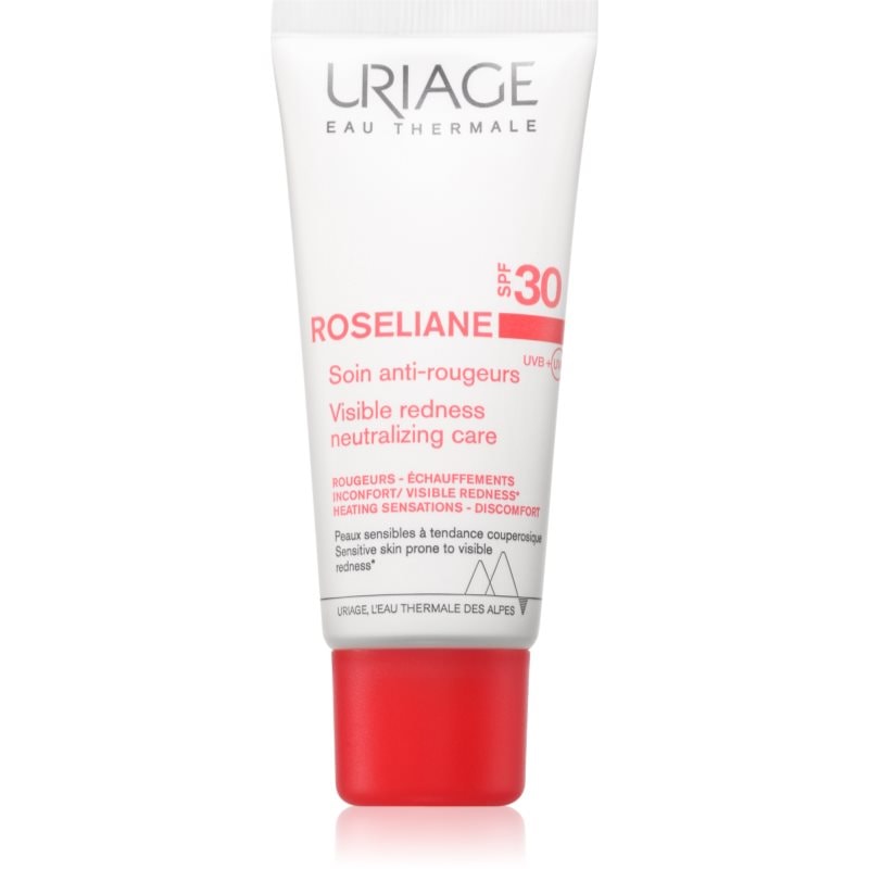 Uriage Roseliane Visible Redness-Neutralizing Care SPF30 лек успокояващ крем против зачервяване на кожата SPF 30 - Грижа за лице - Сравни цени от 1 магазин с безплатна доставка