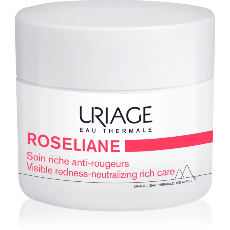 Uriage Roseliane Visible Redness-Neutralizing Rich Care успокояващ крем против зачервяване на кожата - Грижа за лице - Сравни цени от 1 магазин с безплатна доставка