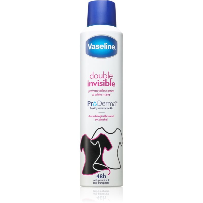 Vaseline Double Invisible Antiperspirant антиперспирант-спрей срещу бели петна - Грижа за тяло - Сравни цени от 1 магазин с безплатна доставка