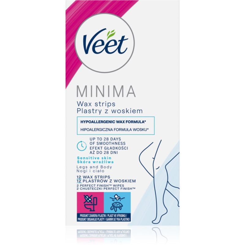 Veet Minima Hypoallergenic восъчни ленти за епилация за крака 12 бр. - Грижа за тяло - Сравни цени от 1 магазин с безплатна доставка