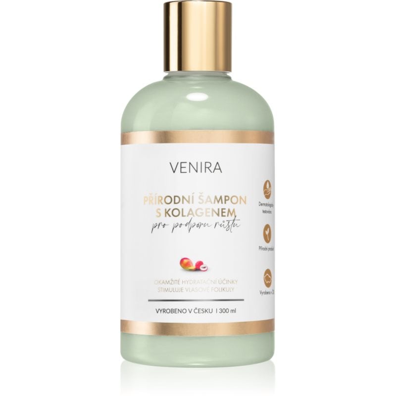 Venira Shampoo for Hair Growth натурален шампоан с колаген с аромат Mango-Lychee