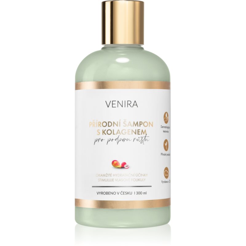 Venira Venira Shampoo for Hair Growth натурален шампоан с колаген с аромат Mango-Lychee - Унисекс парфюм 300мл - Сравни цени от 1 магазин с безплатна доставка