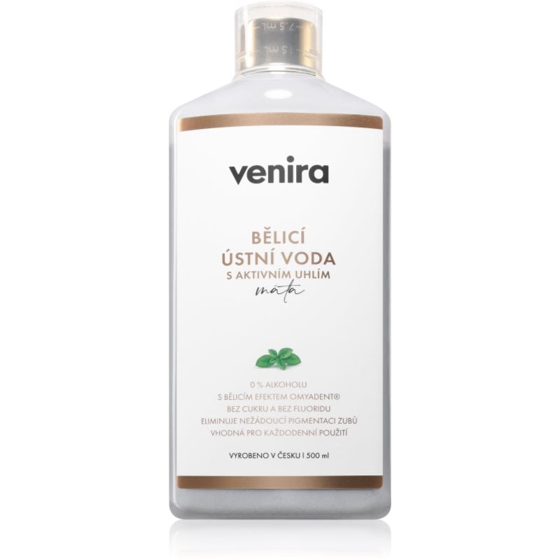 Venira Whitening Mouthwash with Active Charcoal избелваща вода за уста с активен въглен