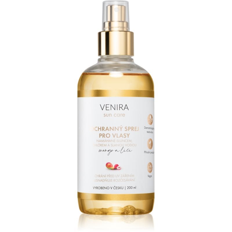 Venira Protective Hair Spray защитен спрей за изтощена от слънце коса с аромат Mango and Lychee