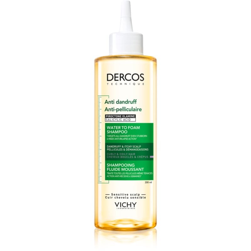 Vichy Dercos Water to Foam Shampoo шампоан против пърхот за чуплива и къдрава коса