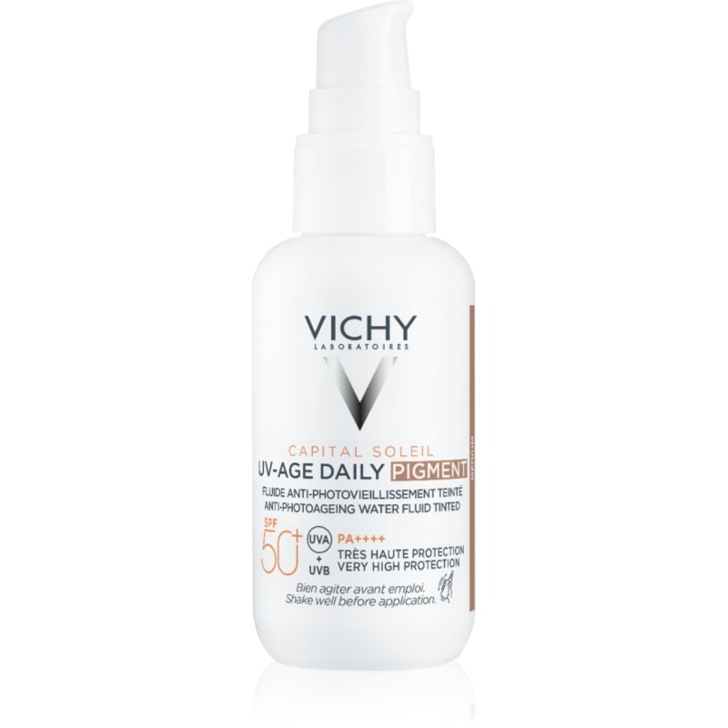 Vichy Capital Soleil Daily SPF50+ защитна тонирана течност за лице SPF 50+ - Грижа за тяло - Сравни цени от 1 магазин с безплатна доставка