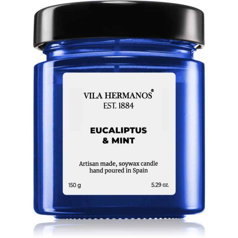 Vila Hermanos Apothecary Cobalt Blue Eucalyptus & Mint ароматна свещ 150 гр. - Аромат - Сравни цени от 1 магазин с безплатна доставка