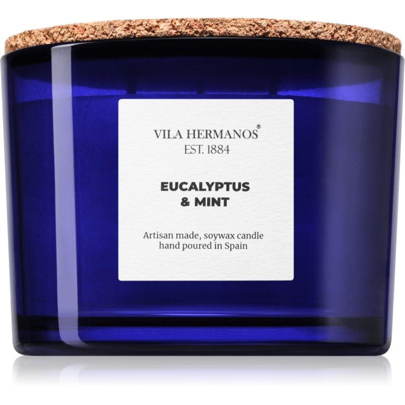 Vila Hermanos Vila Hermanos Apothecary Cobalt Blue Eucalyptus & Mint ароматна свещ 350 гр. - Унисекс парфюм 350мл - Сравни цени от 1 магазин с безплатна доставка