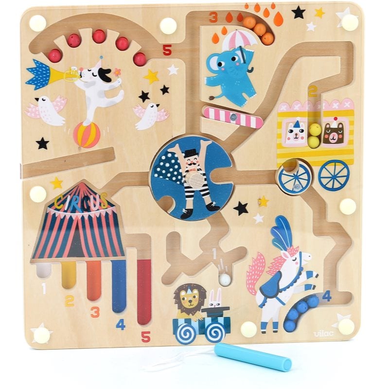 Vilac Magnetic Circus Maze играчка за подреждане 2y+