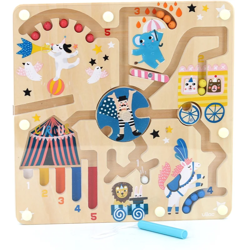 Vilac Magnetic Circus Maze играчка за подреждане 2y+