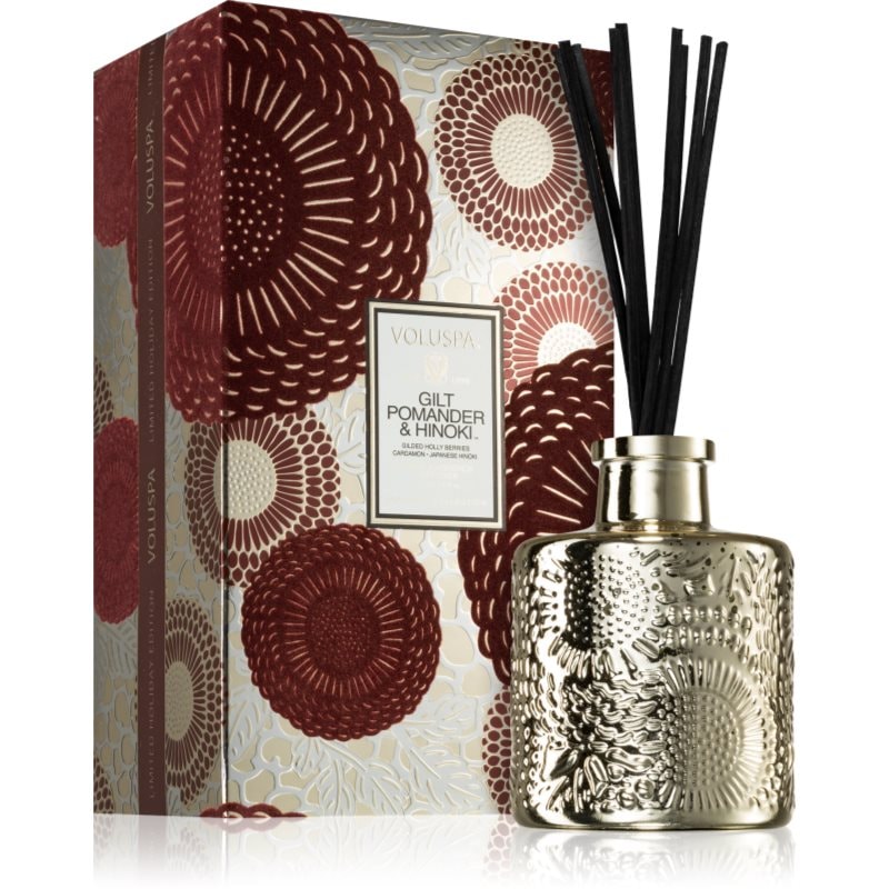 VOLUSPA Japonica Holiday Gilt Pomander & Hinoki aроматизиращ дифузер с пълнител - Аромат - Сравни цени от 1 магазин с безплатна доставка