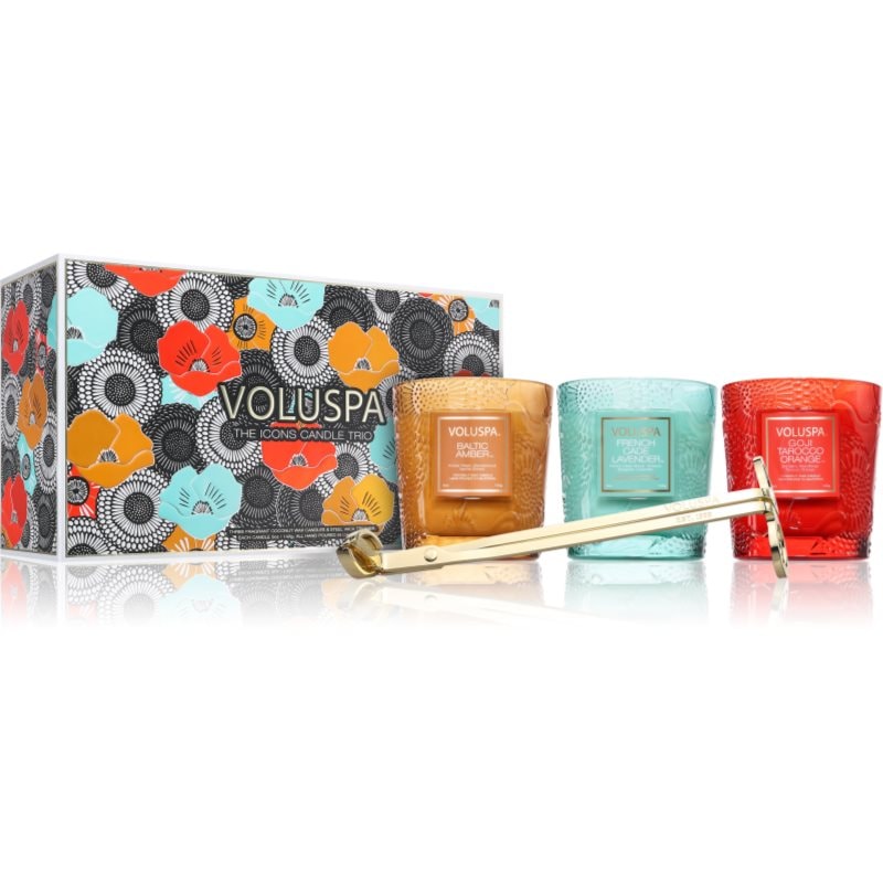 VOLUSPA XXV Anniversary Icons Candle Trio ароматна свещ подаръчен комплект 3x142 гр. - Аромат - Сравни цени от 1 магазин с безплатна доставка