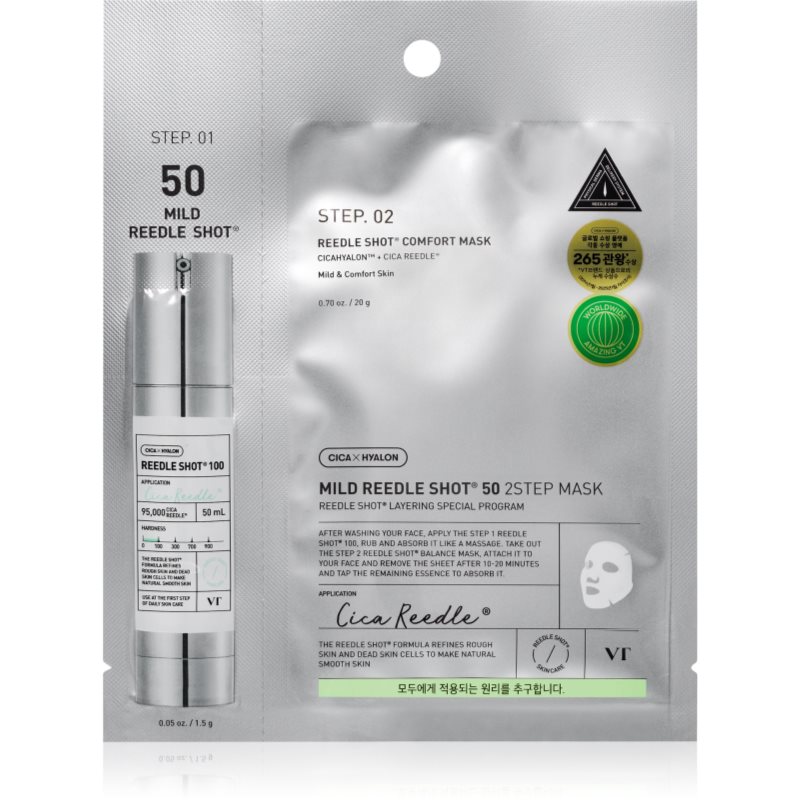 VT Cosmetics Reedle Shot 50 2-Step Mask интензивна възстановяваща маска за двуфазно третиране на кожата на лицето - Грижа за лице - Сравни цени от 1 магазин с безплатна доставка