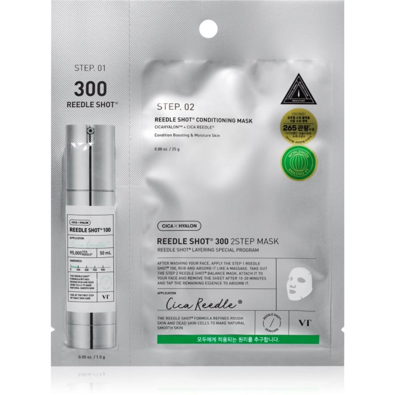 VT Cosmetics Reedle Shot 300 2-Step Mask интензивна възстановяваща маска за двуфазно третиране на кожата на лицето - Грижа за лице - Сравни цени от 1 магазин с безплатна доставка