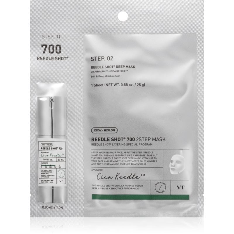 VT Cosmetics Reedle Shot 700 2-Step Mask интензивна възстановяваща маска за двуфазно третиране на кожата на лицето