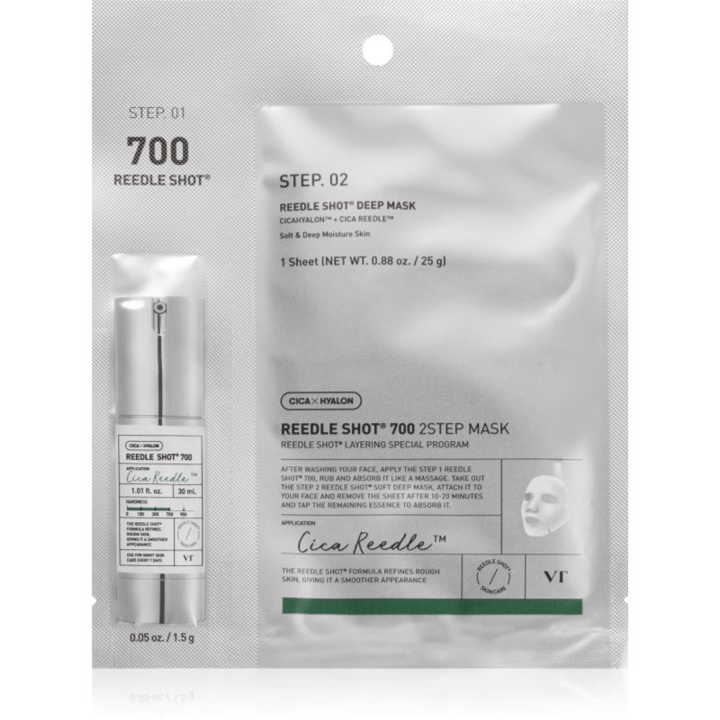 VT Cosmetics Reedle Shot 700 2-Step Mask интензивна възстановяваща маска за двуфазно третиране на кожата на лицето - Грижа за лице - Сравни цени от 1 магазин с безплатна доставка