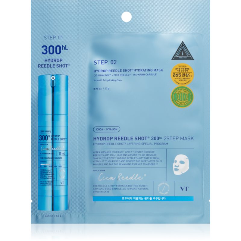 VT Cosmetics Hydrop Reedle Shot 300hL интензивна хидратираща маска за двуфазно третиране на кожата на лицето - Грижа за лице - Сравни цени от 1 магазин с безплатна доставка