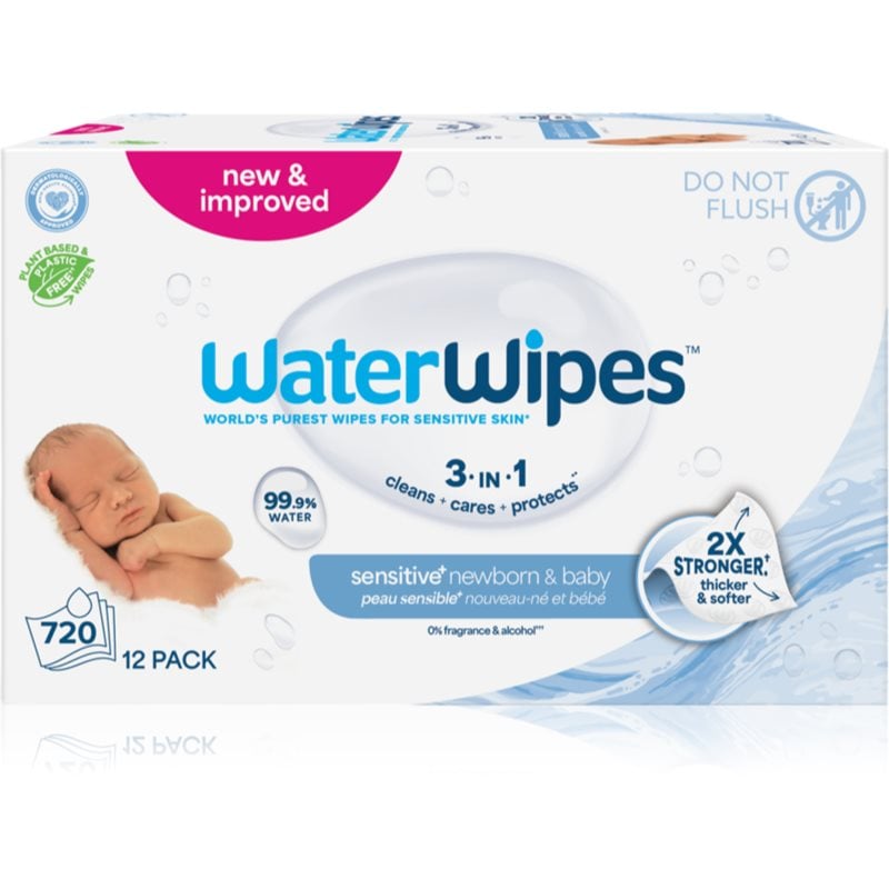 WaterWipes Baby Wipes 12 Pack нежни мокри кърпички за бебета