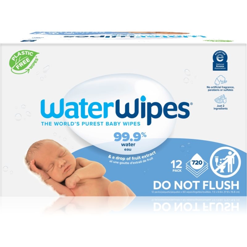 WaterWipes Baby Wipes 12 Pack нежни мокри кърпички за бебета - Грижа за тяло - Сравни цени от 1 магазин с безплатна доставка