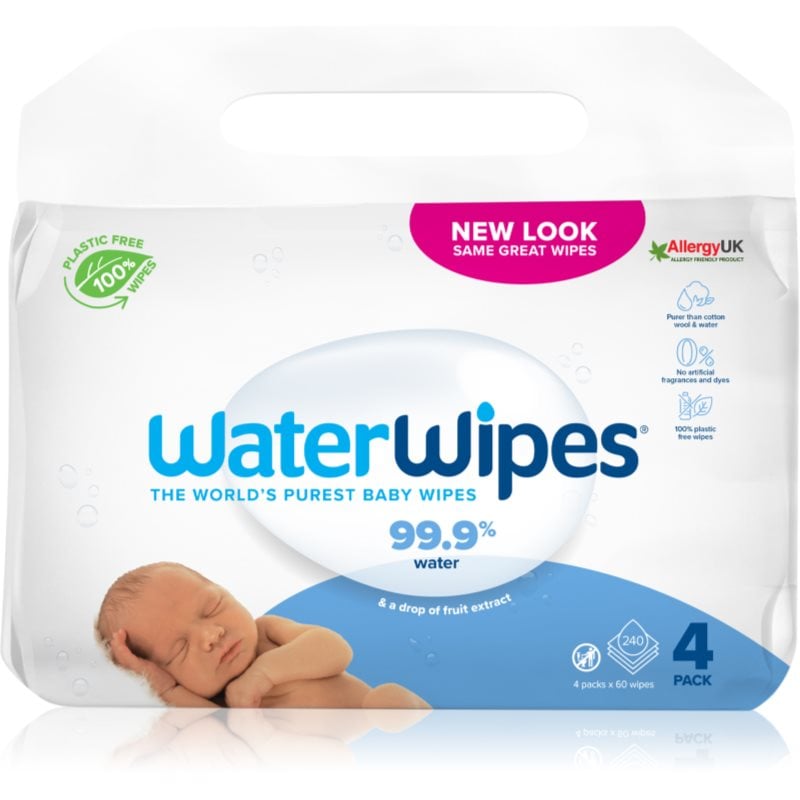 WaterWipes Baby Wipes 4 Pack нежни мокри кърпички за бебета