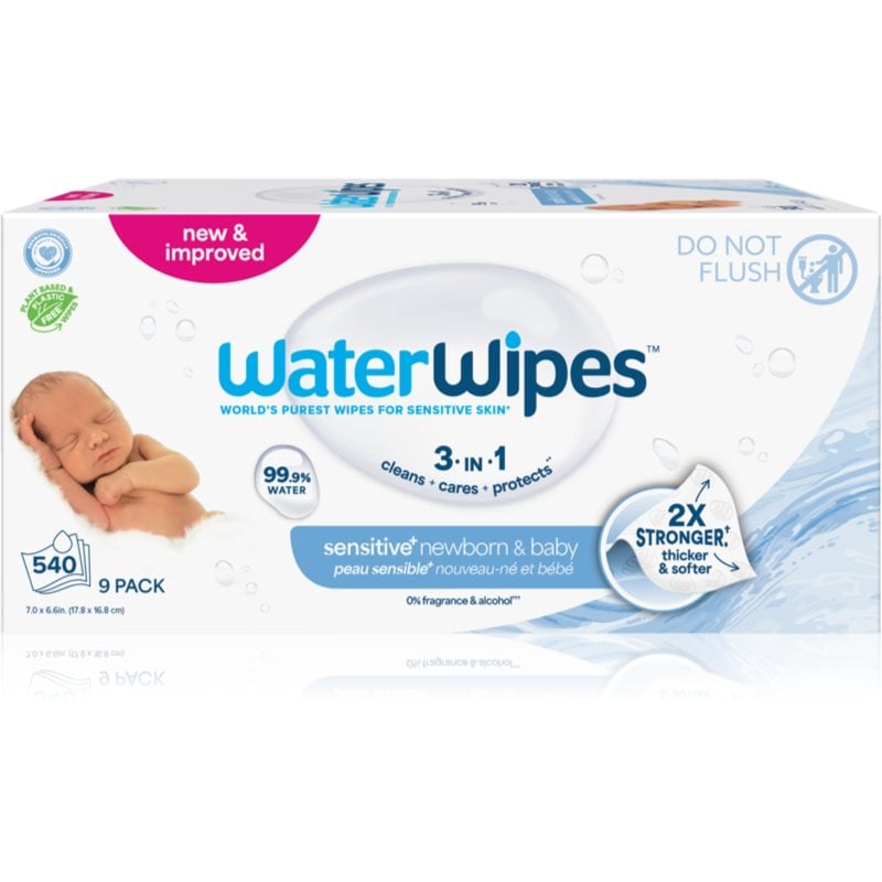 WaterWipes Baby Wipes 9 Pack нежни мокри кърпички за бебета