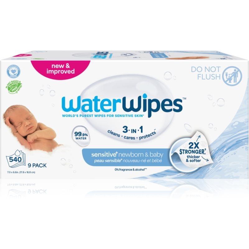 WaterWipes Baby Wipes 9 Pack нежни мокри кърпички за бебета - Грижа за тяло - Сравни цени от 1 магазин с безплатна доставка