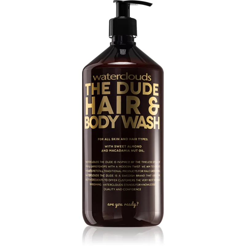 Waterclouds The Dude Hair & Body Wash душ гел и шампоан 2 в 1 - Грижа за коса - Сравни цени от 1 магазин с безплатна доставка