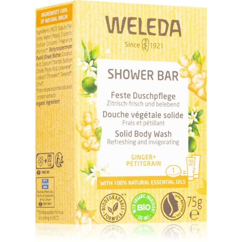 Weleda Shower Bar Ginger твърд сапун с джинджифил