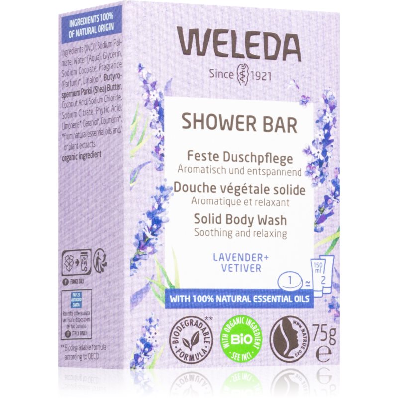 Weleda Weleda Shower Bar Lavender твърд сапун с лавандула - Унисекс парфюм 75мл - Сравни цени от 1 магазин с безплатна доставка