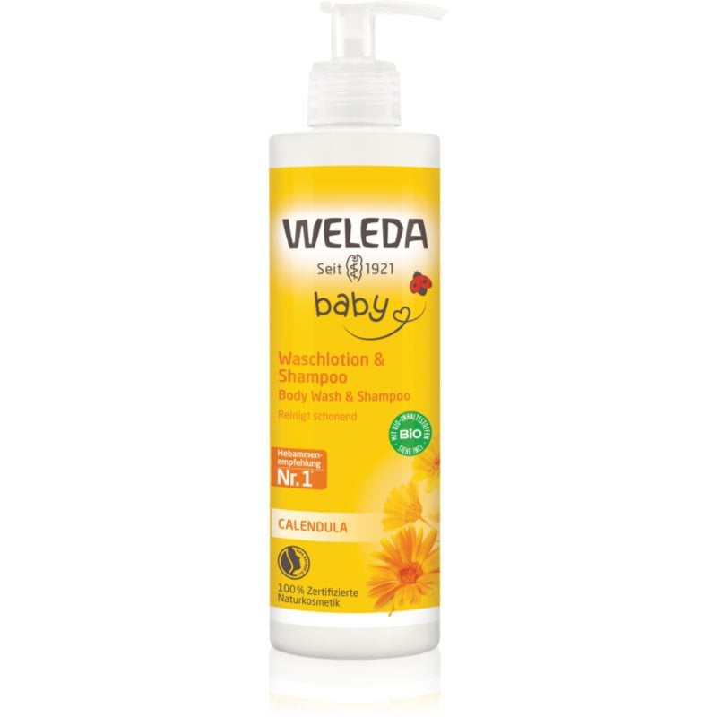 Weleda Baby шампоан и измиващ гел 2 в 1 за деца Calendula officinalis