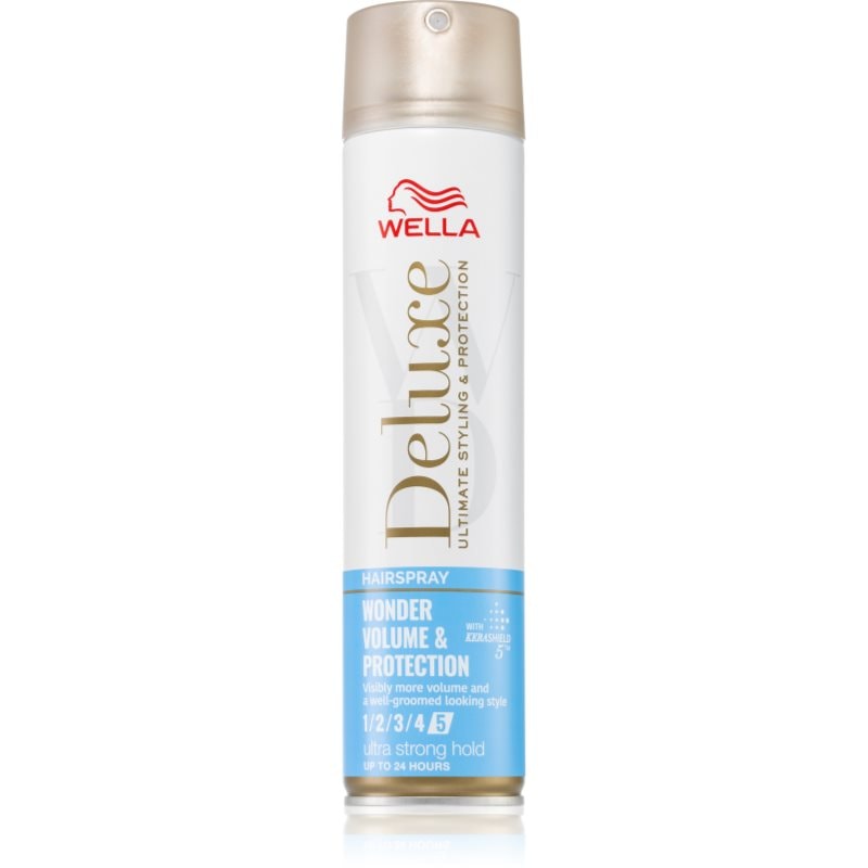 Wella Deluxe Wonder Volume & Protection лак за коса с екстра силна фиксация за обем и блясък - Грижа за коса - Сравни цени от 1 магазин с безплатна доставка