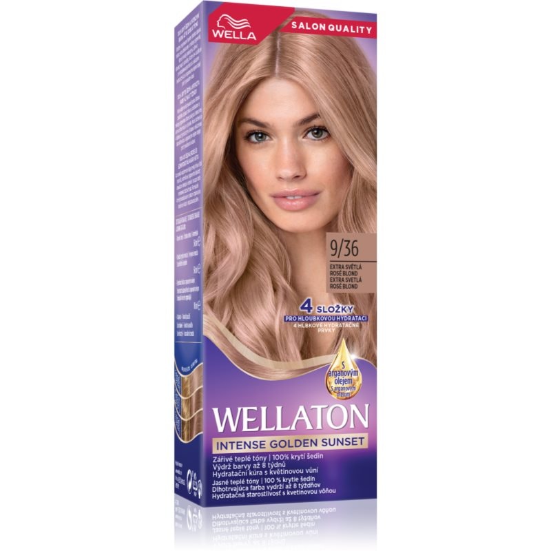 Wella Wellaton Intense Golden Sunset перманентната боя за коса с арганово масло 9/36 Extra Light Rosé - Грижа за коса - Сравни цени от 1 магазин с безплатна доставка