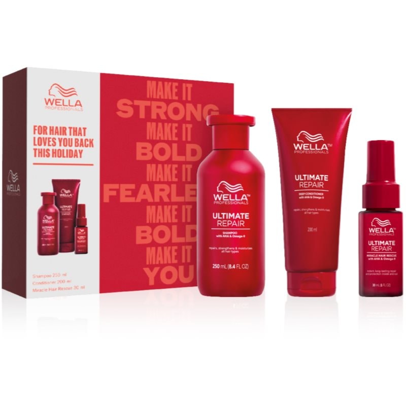 Wella Professionals Ultimate Repair Set подаръчен комплект за увредена и боядисана коса - Комплект - Сравни цени от 1 магазин с безплатна доставка