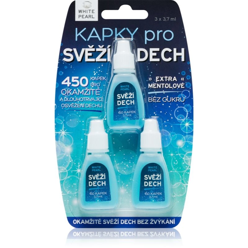 White Pearl Dental Care капки за свеж дъх 3 x