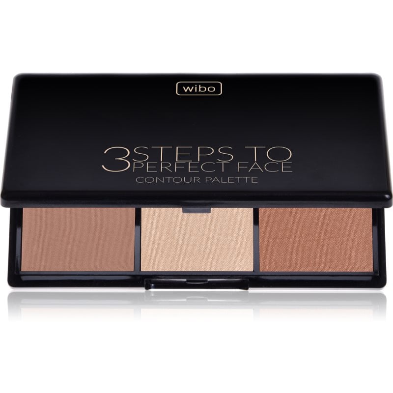Wibo 3 Steps To Perfect Face Dark контурираща палитра за лице за лице