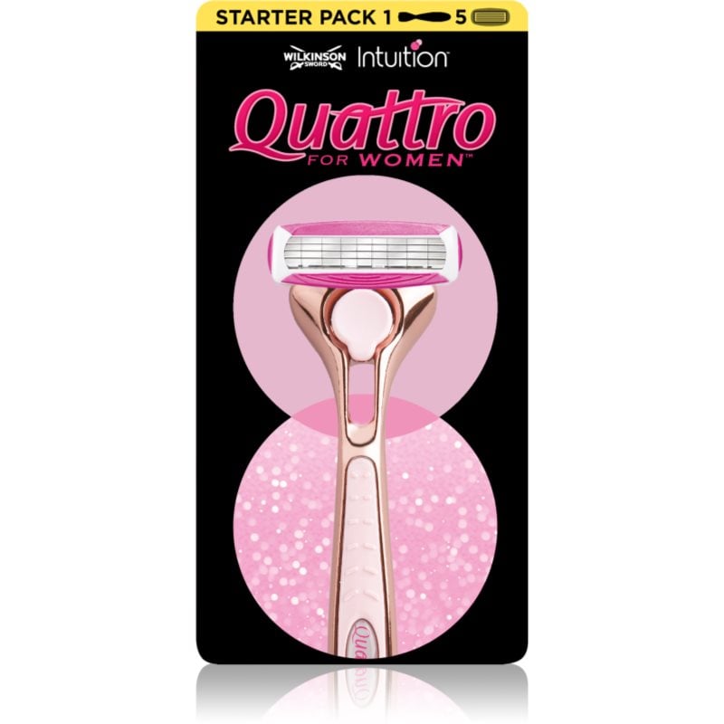 Wilkinson Sword Quattro for Women Rose Gold самобръсначка + резервни остриета