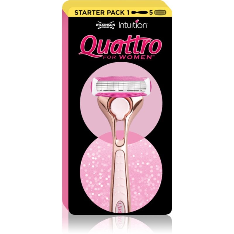 Wilkinson Sword Quattro for Women Rose Gold самобръсначка + резервни остриета