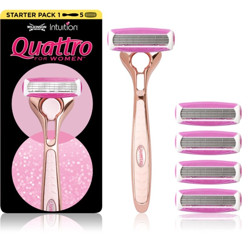 Wilkinson Sword Quattro for Women Rose Gold самобръсначка + резервни остриета - Електроуред - Сравни цени от 1 магазин с безплатна доставка