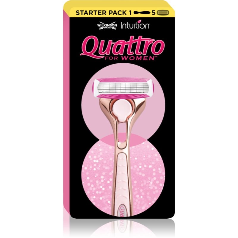 Wilkinson Sword Quattro for Women Rose Gold самобръсначка + резервни остриета - Електроуред - Сравни цени от 1 магазин с безплатна доставка