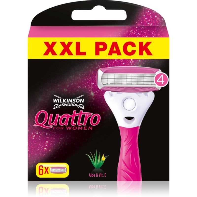 Wilkinson Sword Quattro for Women Aloe & Vit. E сменяеми глави
