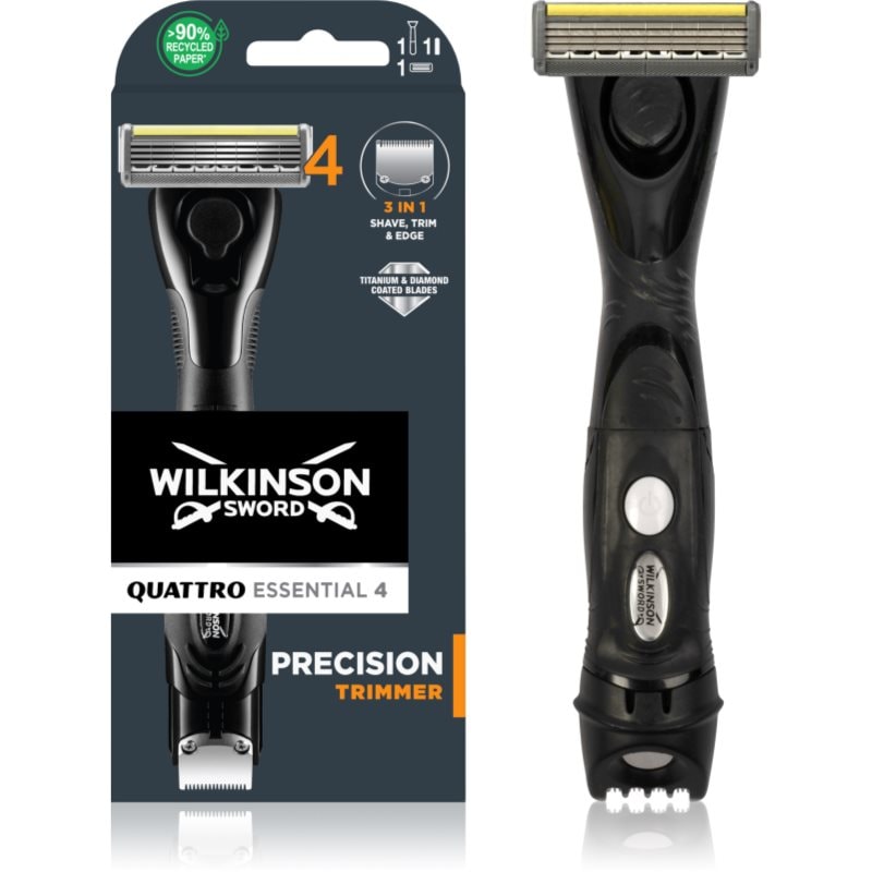 Wilkinson Sword Quattro Precision Trimmer самобръсначка + резервни остриета - Електроуред - Сравни цени от 1 магазин с безплатна доставка