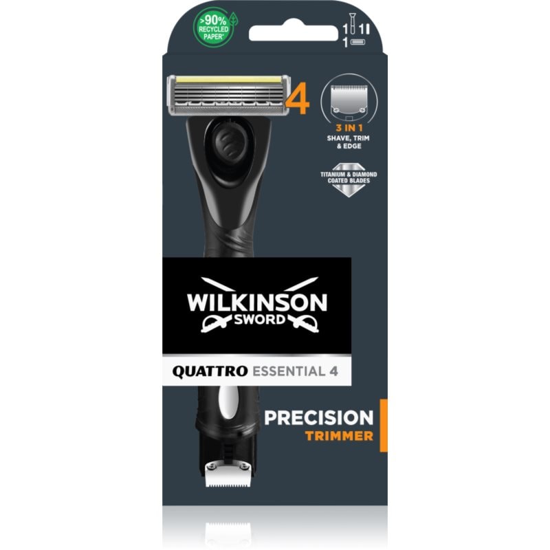 Wilkinson Sword Quattro Precision Trimmer самобръсначка + резервни остриета - Електроуред - Сравни цени от 1 магазин с безплатна доставка