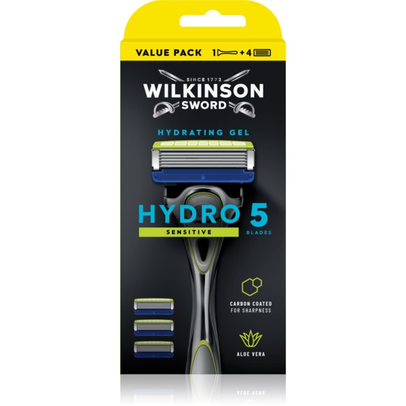 Wilkinson Sword Wilkinson Sword Hydro5 Skin Protection Sensitive самобръсначка + резервни остриета - Унисекс парфюм 4мл - Сравни цени от 1 магазин с безплатна доставка