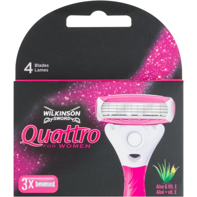 Wilkinson Sword Quattro for Women Aloe & Vit. E Резервни остриета - Електроуред - Сравни цени от 1 магазин с безплатна доставка