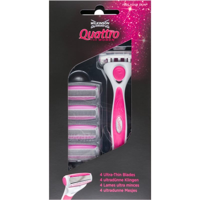 Wilkinson Sword Quattro for Women Aloe & Vit. E самобръсначка Резервни остриета 4 СК - Електроуред - Сравни цени от 1 магазин с безплатна доставка